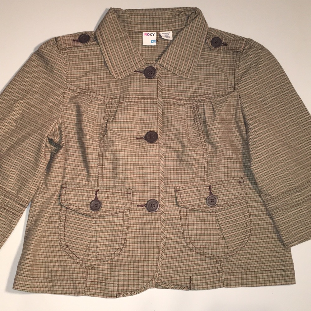Roxy NWOT Plaid Jacket
